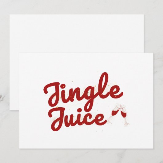 Jingle Juice, Kerstfeest Kaart (Voorkant / Achterkant)