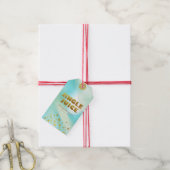 Jingle Juice | Pastel Groen Gradiënt & Goud Cadeaulabel (Met Touw)