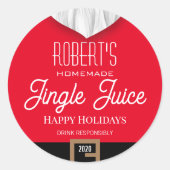 Jingle Juice Personalized Ronde Sticker (Voorkant)