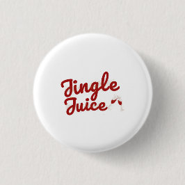 Jingle Juice, Vakantie Feest Ronde Button 3,2 Cm