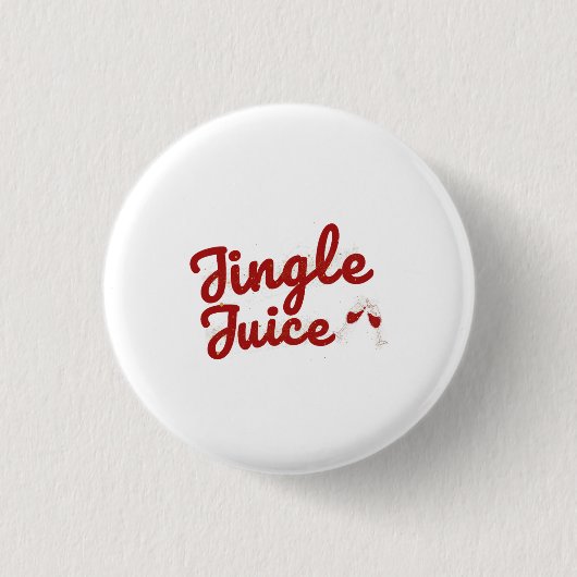 Jingle Juice, Vakantie Feest Ronde Button 3,2 Cm (Voorkant)