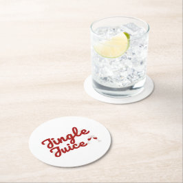 Jingle Juice, Vakantie Feest Ronde Kartonnen Onderzetter