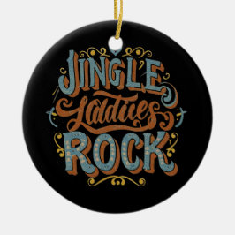 Jingle ladies rock keramisch ornament
