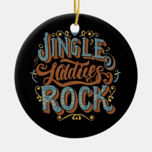 Jingle ladies rock keramisch ornament (Voorkant)
