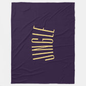 JINGLE leuke hoge gebogen tekst op diep rijk Paars Fleece Deken (Voorkant)