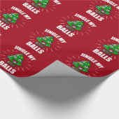 Jingle mijn ballen cadeaupapier (Hoek)