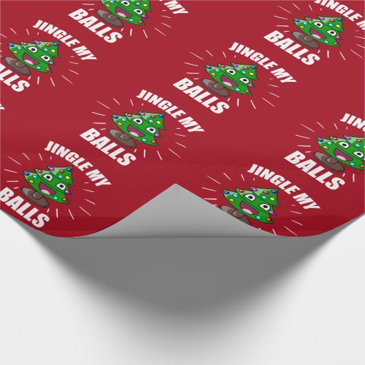 Jingle mijn ballen cadeaupapier (Hoek)