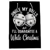 Jingle mijn bellen en ik zal garanderen witte kers medium cadeauzakje (Voorkant)