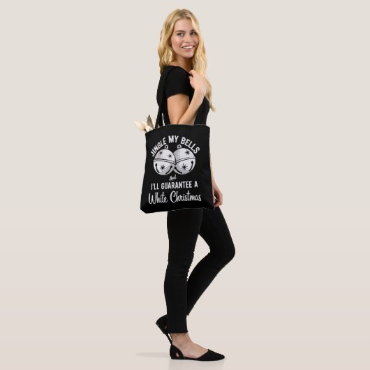 Jingle mijn bellen en ik zal garanderen witte kers tote bag (Op model)