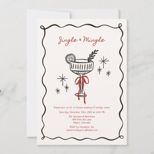Jingle & Mingle – A Christmas Cocktail Party  Kaart (Voorkant)