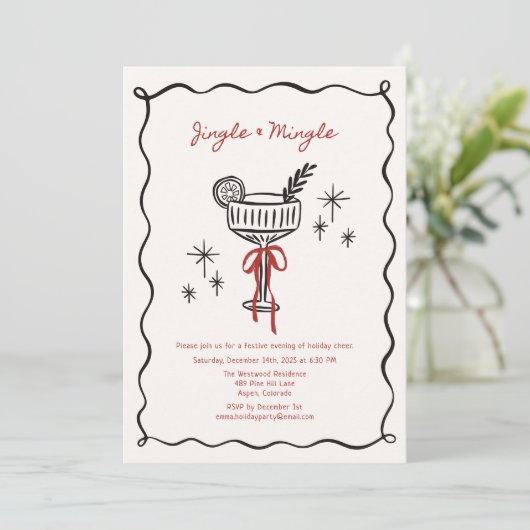 Jingle & Mingle – A Christmas Cocktail Party  Kaart (Staand voorkant)