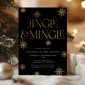 Jingle & Mingle Black Gold Snowflakes Vakantie Kaart