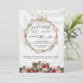 Jingle Mingle Cadeau Uitwisseling Kerstfeest Kaart (Staand voorkant)