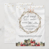 Jingle Mingle Cadeau Uitwisseling Kerstfeest Kaart (Voorkant / Achterkant)