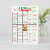 Jingle & Mingle Christmas Bingo Game Card Kaart (Staand voorkant)