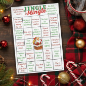 Jingle & Mingle Christmas Bingo Game Card Kaart