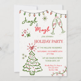 Jingle & Mingle Christmas  Holiday Party  Kaart