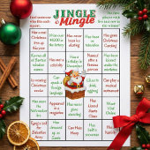 Jingle & Mingle Christmas Human Bingo Game Sheets Flyer
