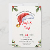 Jingle & Mingle Christmas Party Invitation  Kaart (Voorkant)