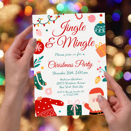 Jingle & Mingle Christmas Party Kaart