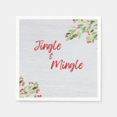 Jingle & Mingle Cocktail servetten (Voorkant)