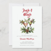 Jingle Mingle Cocktails Martini Kerstfeest Kaart (Voorkant)