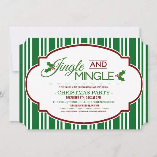 Jingle & Mingle Company, Uitnodiging voor kerstfee (Voorkant)