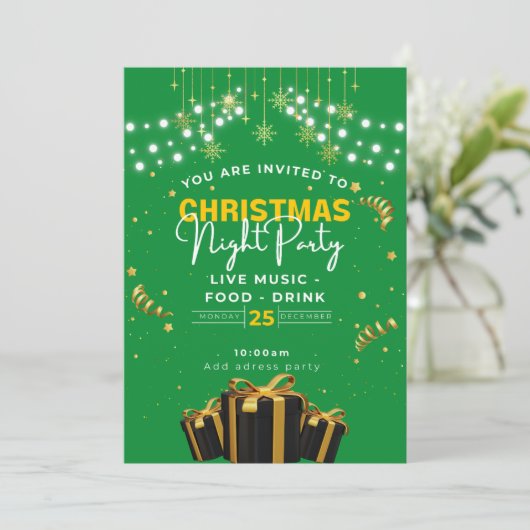 Jingle & Mingle: een feestelijke kerstborrel Kaart (Staand voorkant)