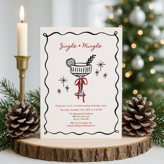 Jingle & Mingle – Een Kerstcocktailparty  Kaart