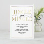 Jingle & Mingle | Elegant vakantiefeest Kaart (Staand voorkant)