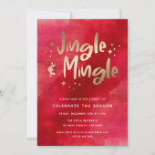 Jingle & Mingle Faux Gold Foil Red | Vrijdag Kaart (Voorkant)