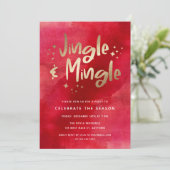 Jingle & Mingle Faux Gold Foil Red | Vrijdag Kaart (Staand voorkant)