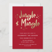 Jingle & Mingle Faux Gold Foil Red | Vrijdag Kaart (Voorkant)