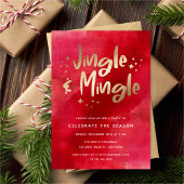 Jingle & Mingle Faux Gold Foil Red | Vrijdag Kaart
