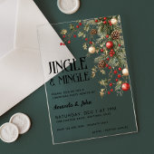 Jingle & Mingle Feestelijk Kerstfeest Acryl Uitnodigingen