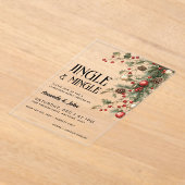 Jingle & Mingle Feestelijk Kerstfeest Acryl Uitnodigingen (Laagn)