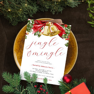 Jingle & Mingle Feestelijke Gouden Bellen Kerstfee Kaart