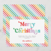 Jingle & Mingle Feestelijke Kleurrijke Kerstmis Feestdagenkaart (Voorkant / Achterkant)