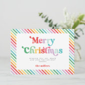 Jingle & Mingle Feestelijke Kleurrijke Kerstmis Feestdagenkaart (Staand voorkant)
