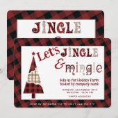 Jingle & mingle-feestfeestdag, uitnodiging voor be (Voorkant / Achterkant)