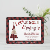 Jingle & mingle-feestfeestdag, uitnodiging voor be (Staand voorkant)