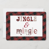 Jingle & mingle-feestfeestdag, uitnodiging voor be (Achterkant)