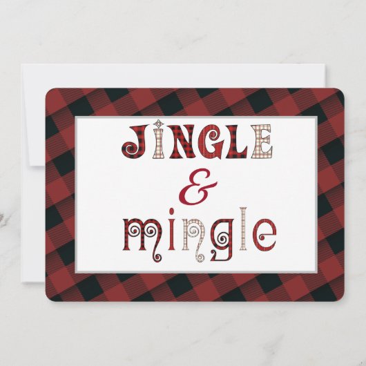 Jingle & mingle-feestfeestdag, uitnodiging voor be (Achterkant)