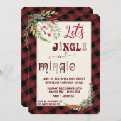 Jingle & mingle-feestfeestdag, uitnodiging voor be (Voorkant / Achterkant)