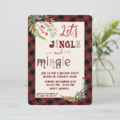 Jingle & mingle-feestfeestdag, uitnodiging voor be (Staand voorkant)