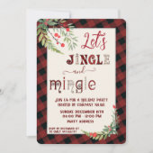 Jingle & mingle-feestfeestdag, uitnodiging voor be (Voorkant)