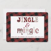 Jingle & mingle-feestfeestdag, uitnodiging voor be (Achterkant)