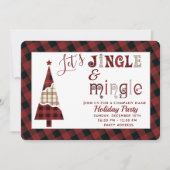 Jingle & mingle-feestfeestdag, uitnodiging voor be (Voorkant)