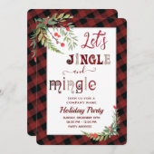 Jingle & mingle-feestfeestdag, uitnodiging voor be (Voorkant / Achterkant)