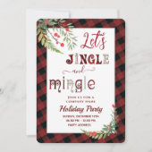 Jingle & mingle-feestfeestdag, uitnodiging voor be (Voorkant)